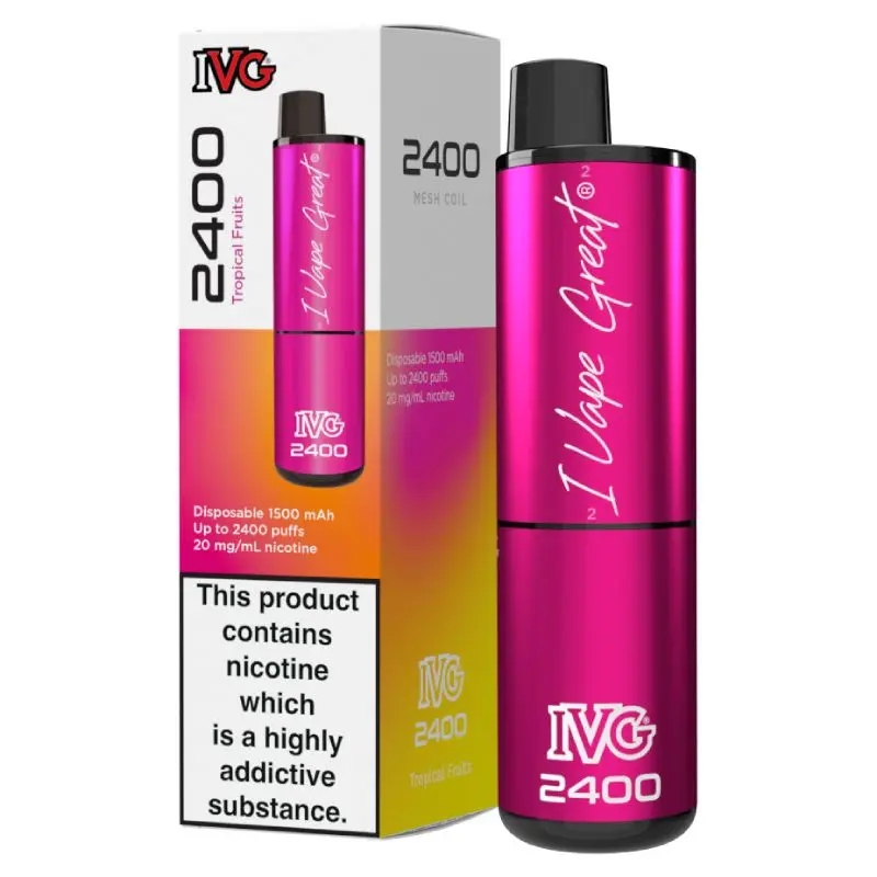 Tropical Fruits IVG Bar Crystal 2400 Disposable Vape 