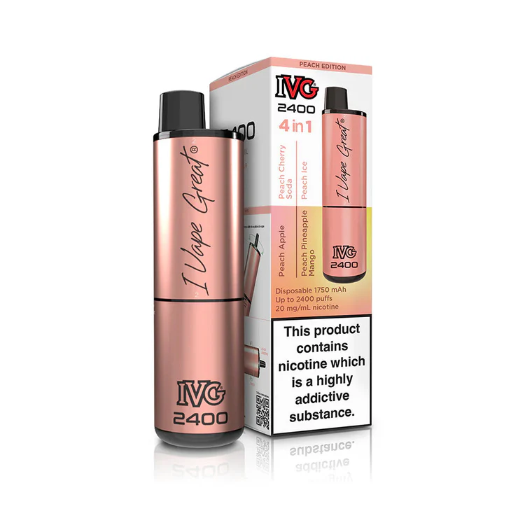 Peach Edition IVG Bar Crystal 2400 Disposable Vape