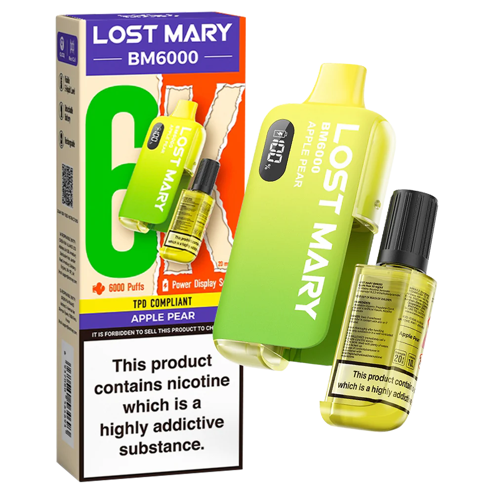 Apple Pear Lost Mary BM6000 Disposable Vape Kit 20mg