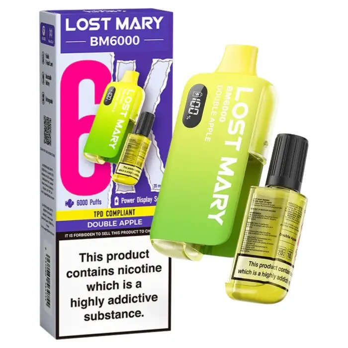 Double Apple Lost Mary BM6000 Disposable Vape Kit 20mg