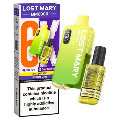 Lemon Lime Lost Mary BM6000 Disposable Vape Kit 20mg