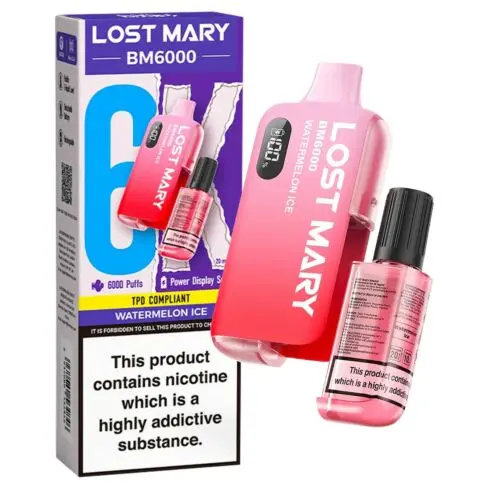 Watermelon Ice Lost Mary BM6000 Disposable Vape Kit 20mg