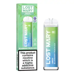 Blueberry Peach Ice Lost Mary QM600 Disposable Vape 