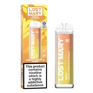 lemon Pineapple Peach Lost Mary QM600 Disposable Vape 