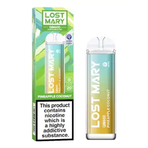 Pineapple Coconut Lost Mary QM600 Disposable Vape 