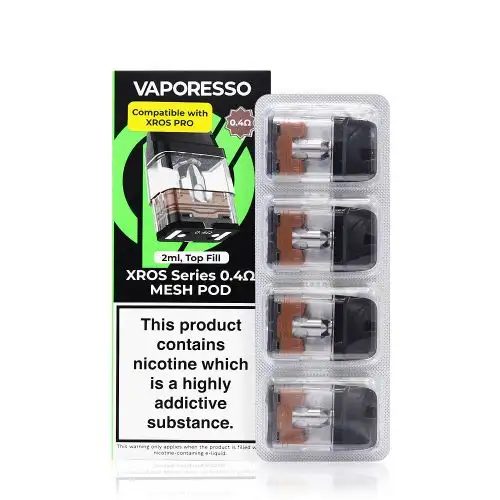 Vaporesso Xros Refillable Replacement Pods | 0.4 ohm Mesh Pods(Pro Kit Only)