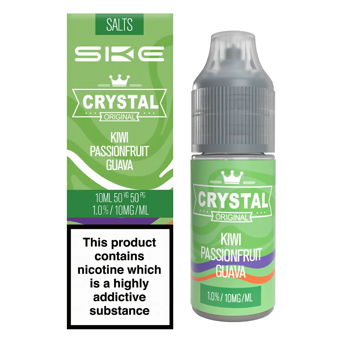 Kiwi Passionfruit Guava Nic Salt by SKE Crystal Salts 10ml