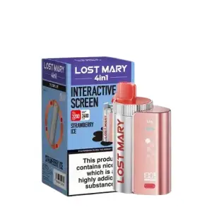 Strawberry Ice Lost Mary 4 in 1 3200 Puffs Disposable Vape Kit 