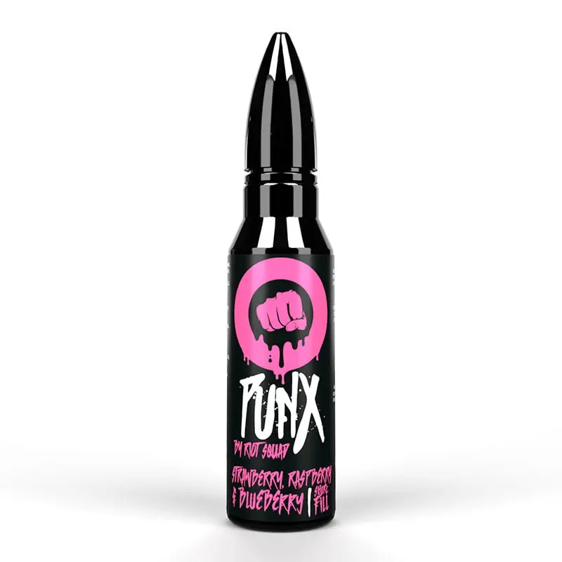 Strawberry Raspberry & Blueberry Punx By Riot Shortfill E-liquid 50ml