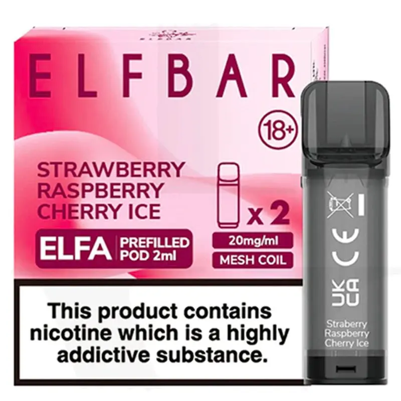 Strawberry Raspberry Cherry Ice Elfa Pod By Elfbar 