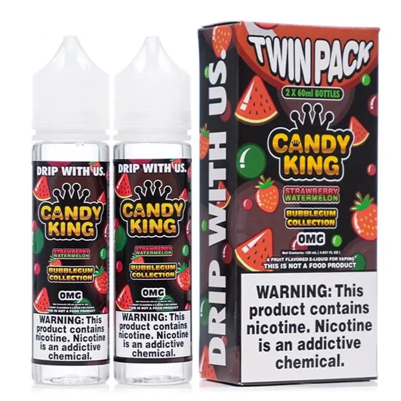 Strawberry Watermelon Bubblegum by Candy King Bubblegum Collection 100ml Shortfill E-liquids 