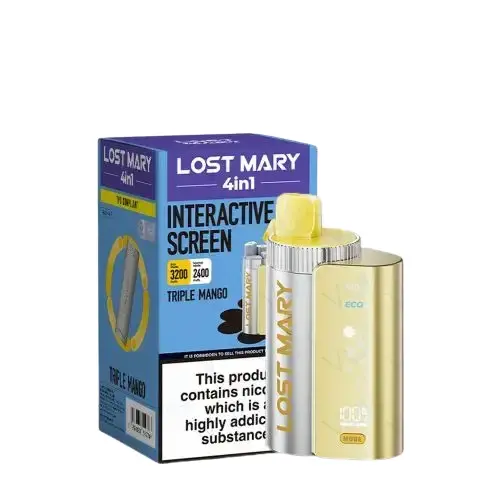 Triple Mango Lost Mary 4 in 1 3200 Puffs Disposable Vape Kit 